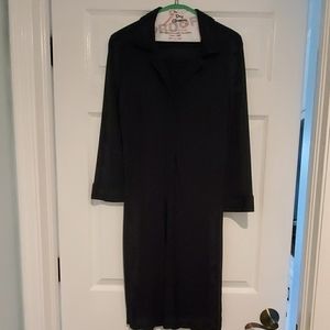 Ann Taylor LOFT Navy Midi Career Dress Size 4